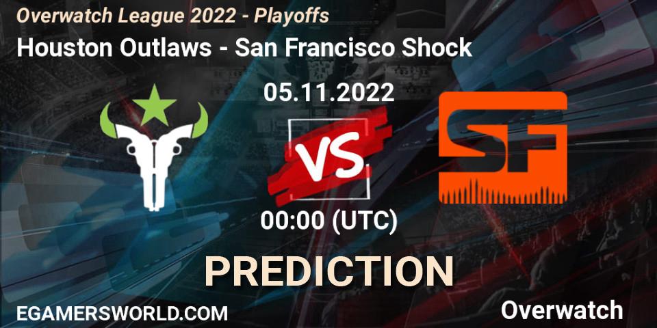 Pronóstico Houston Outlaws - San Francisco Shock. 05.11.22, Overwatch, Overwatch League 2022 - Playoffs