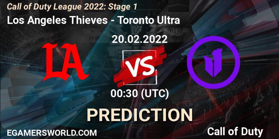 Pronóstico Los Angeles Thieves - Toronto Ultra. 20.02.2022 at 00:30, Call of Duty, Call of Duty League 2022: Stage 1