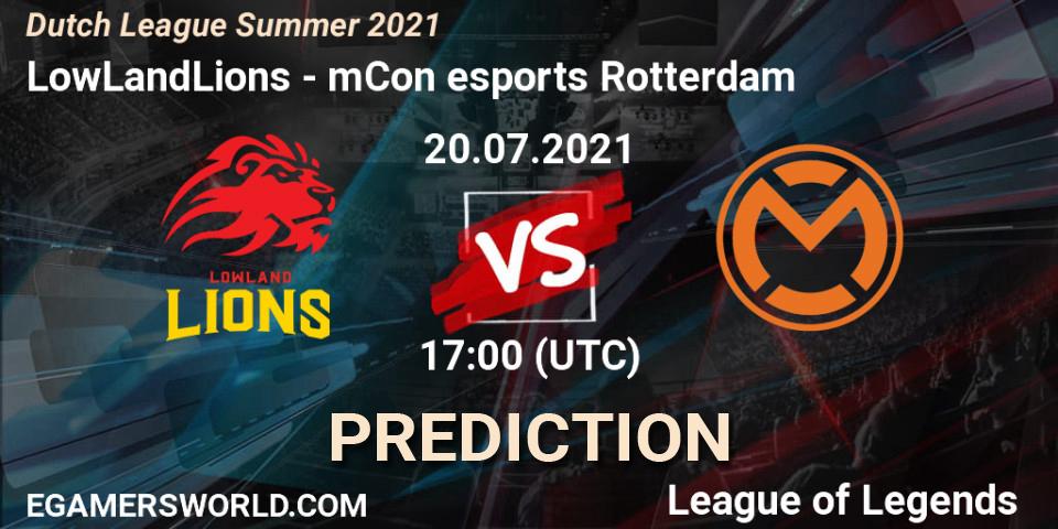 Pronóstico LowLandLions - mCon esports Rotterdam. 20.07.2021 at 17:00, LoL, Dutch League Summer 2021