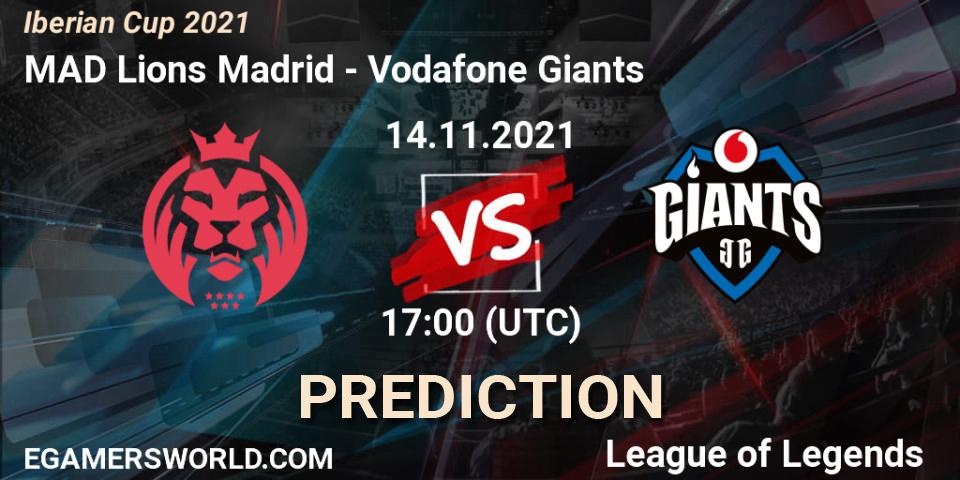 Pronóstico MAD Lions Madrid - Vodafone Giants. 14.11.2021 at 17:00, LoL, Iberian Cup 2021