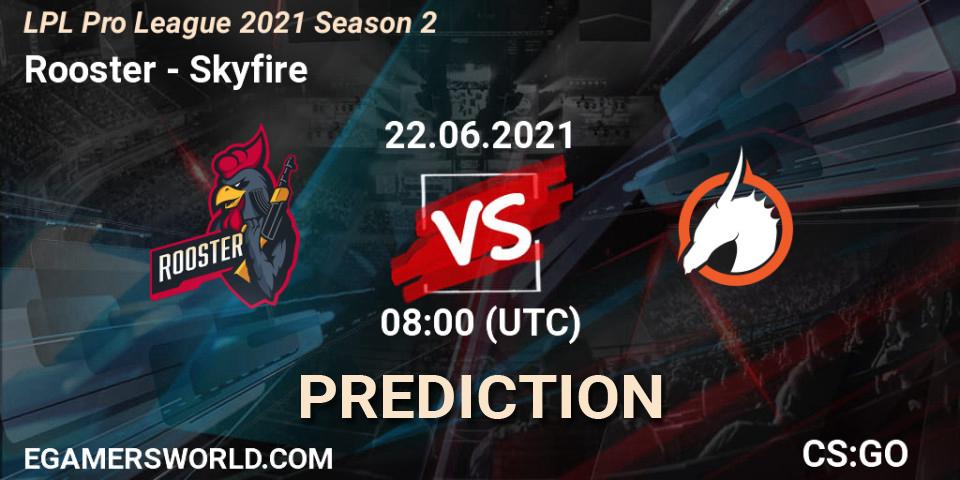 Pronóstico Rooster - Skyfire. 22.06.21, CS2 (CS:GO), LPL Pro League 2021 Season 2