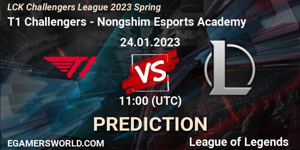 Pronóstico T1 Challengers - Nongshim Esports Academy. 24.01.2023 at 11:00, LoL, LCK Challengers League 2023 Spring