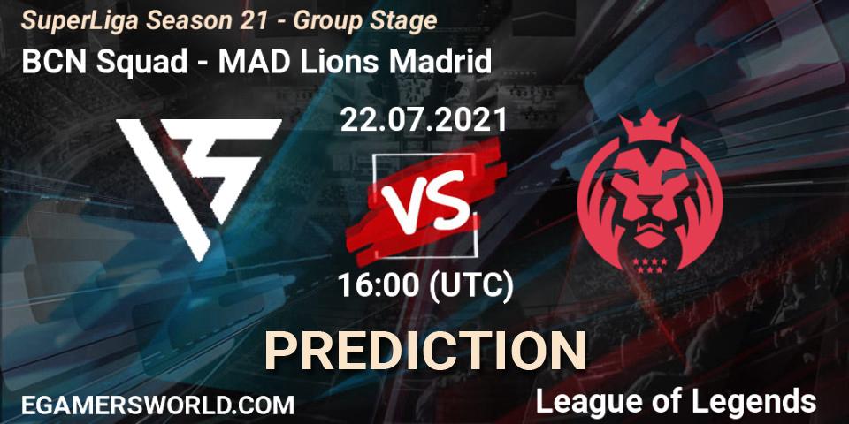 Pronóstico BCN Squad - MAD Lions Madrid. 22.07.21, LoL, SuperLiga Season 21 - Group Stage 