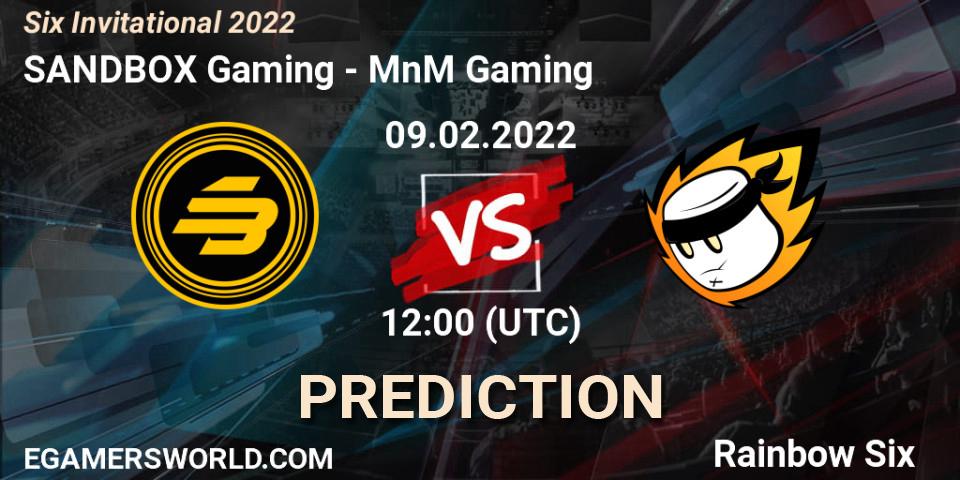 Pronóstico SANDBOX Gaming - MnM Gaming. 09.02.2022 at 12:00, Rainbow Six, Six Invitational 2022