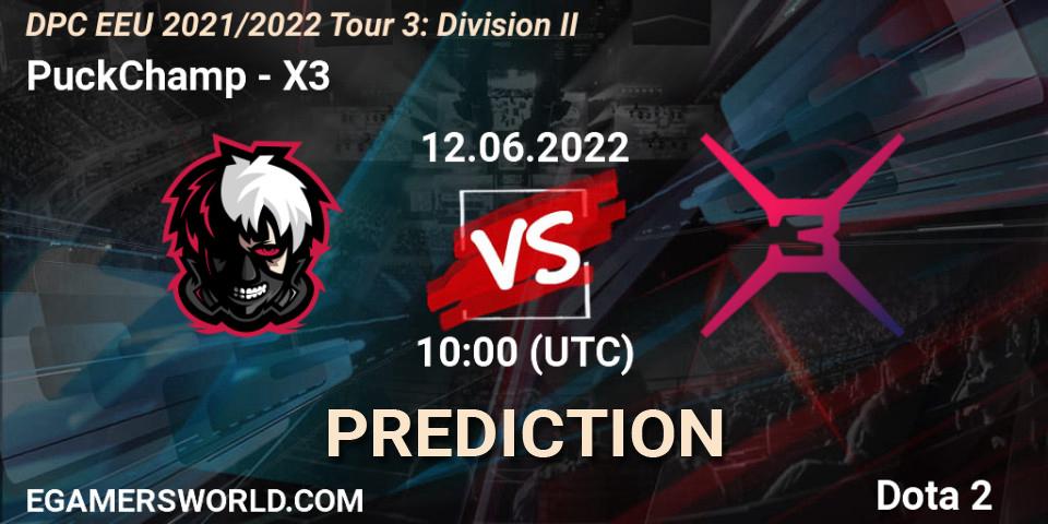Pronóstico PuckChamp - X3. 12.06.2022 at 10:00, Dota 2, DPC EEU 2021/2022 Tour 3: Division II