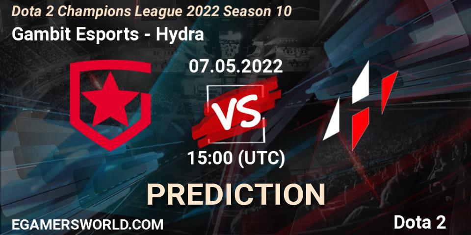Pronóstico Gambit Esports - Hydra. 07.05.2022 at 15:00, Dota 2, Dota 2 Champions League 2022 Season 10 