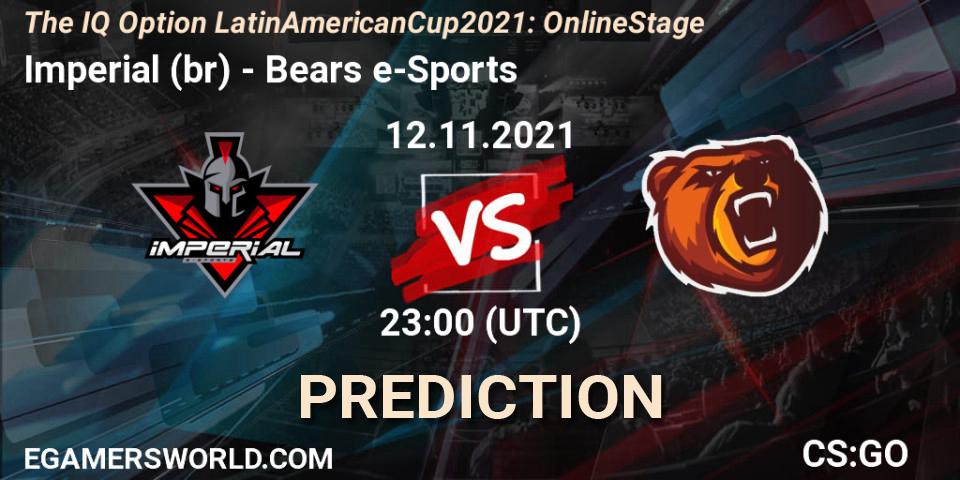 Pronóstico Imperial (br) - Bears e-Sports. 12.11.2021 at 23:00, Counter-Strike (CS2), The IQ Option Latin American Cup 2021: Online Stage