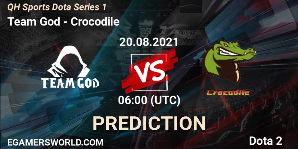 Pronóstico Team God - Crocodile. 20.08.2021 at 08:52, Dota 2, QH Sports Dota Series 1