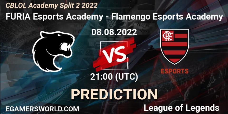 Pronóstico FURIA Esports Academy - Flamengo Esports Academy. 08.08.2022 at 21:00, LoL, CBLOL Academy Split 2 2022