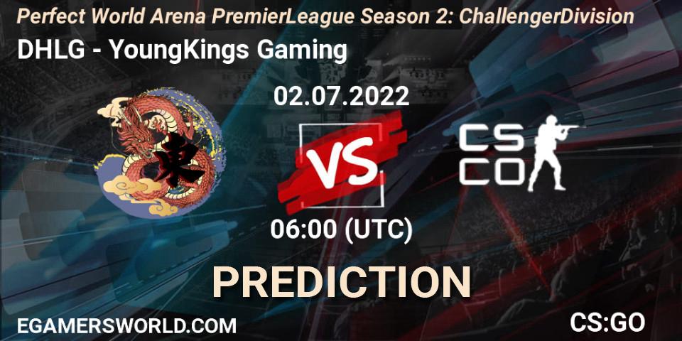 Pronóstico DHLG - YoungKings Gaming. 02.07.2022 at 06:00, Counter-Strike (CS2), Perfect World Arena Premier League Season 2: Challenger Division