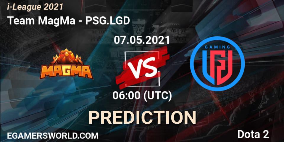 Pronóstico Team MagMa - PSG.LGD. 07.05.2021 at 06:01, Dota 2, i-League 2021 Season 1