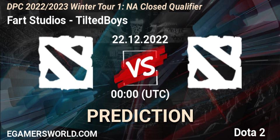 Pronóstico Fart Studios - TiltedBoys. 22.12.2022 at 00:26, Dota 2, DPC 2022/2023 Winter Tour 1: NA Closed Qualifier