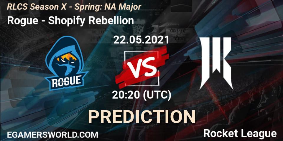 Pronóstico Rogue - Shopify Rebellion. 22.05.2021 at 20:20, Rocket League, RLCS Season X - Spring: NA Major