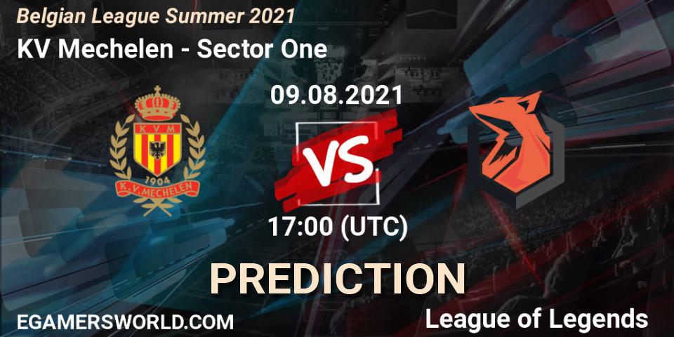 Pronóstico KV Mechelen - Sector One. 09.08.2021 at 17:00, LoL, Belgian League Summer 2021