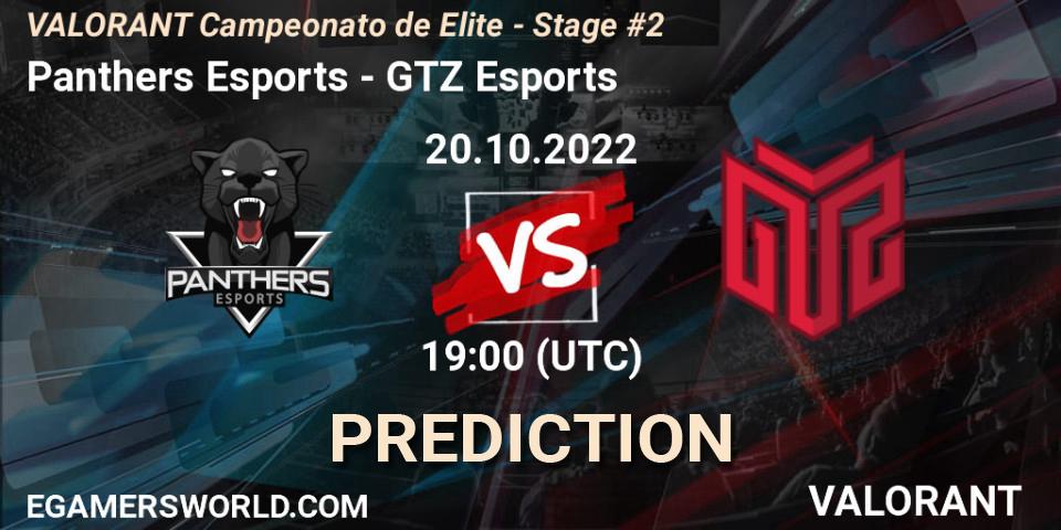 Pronóstico Panthers Esports - GTZ Esports. 20.10.2022 at 19:00, VALORANT, VALORANT Campeonato de Elite - Stage #2