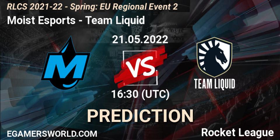 Pronóstico Moist Esports - Team Liquid. 21.05.2022 at 16:30, Rocket League, RLCS 2021-22 - Spring: EU Regional Event 2