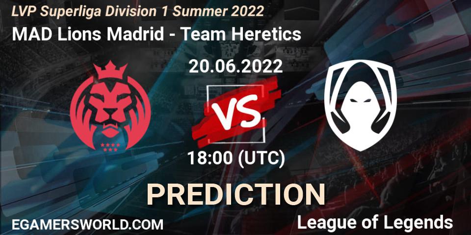 Pronóstico MAD Lions Madrid - Team Heretics. 20.06.2022 at 18:00, LoL, LVP Superliga Division 1 Summer 2022