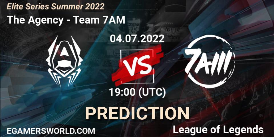 Pronóstico The Agency - Team 7AM. 04.07.2022 at 19:00, LoL, Elite Series Summer 2022