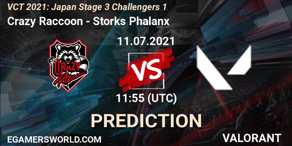 Pronóstico Crazy Raccoon - Storks Phalanx. 11.07.2021 at 12:30, VALORANT, VCT 2021: Japan Stage 3 Challengers 1