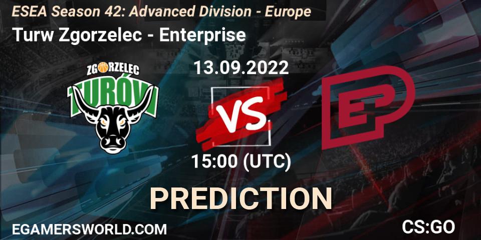 Pronóstico Turów Zgorzelec - Enterprise. 13.09.22, CS2 (CS:GO), ESEA Season 42: Advanced Division - Europe