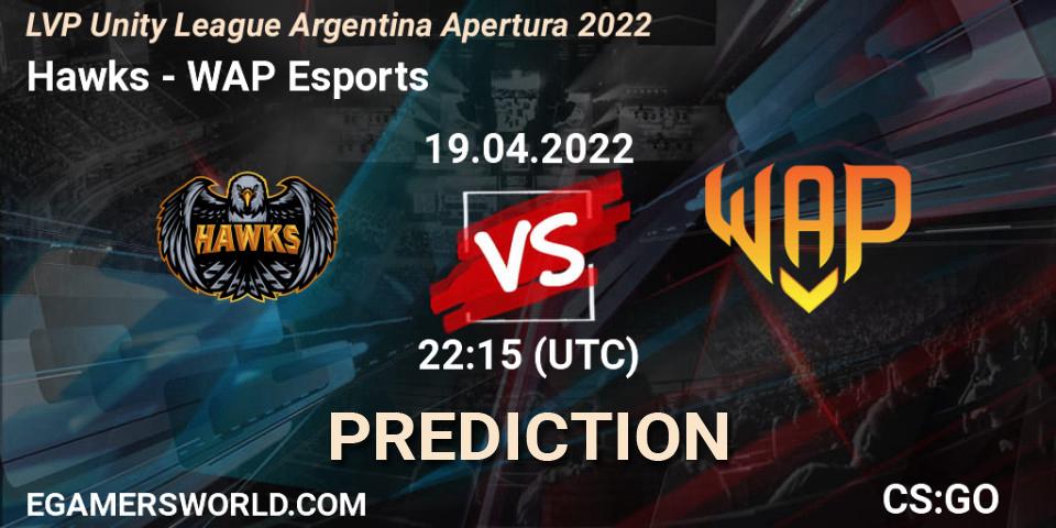 Pronóstico Hawks - WAP Esports. 03.05.22, CS2 (CS:GO), LVP Unity League Argentina Apertura 2022