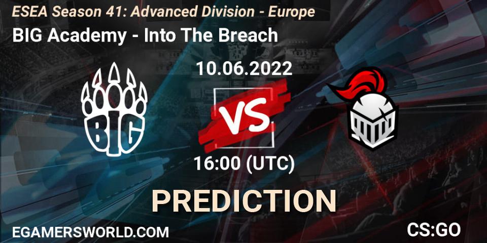 Pronóstico BIG Academy - Into The Breach. 10.06.22, CS2 (CS:GO), ESEA Season 41: Advanced Division - Europe
