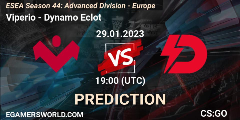 Pronóstico Viperio - Dynamo Eclot. 29.01.23, CS2 (CS:GO), ESEA Season 44: Advanced Division - Europe