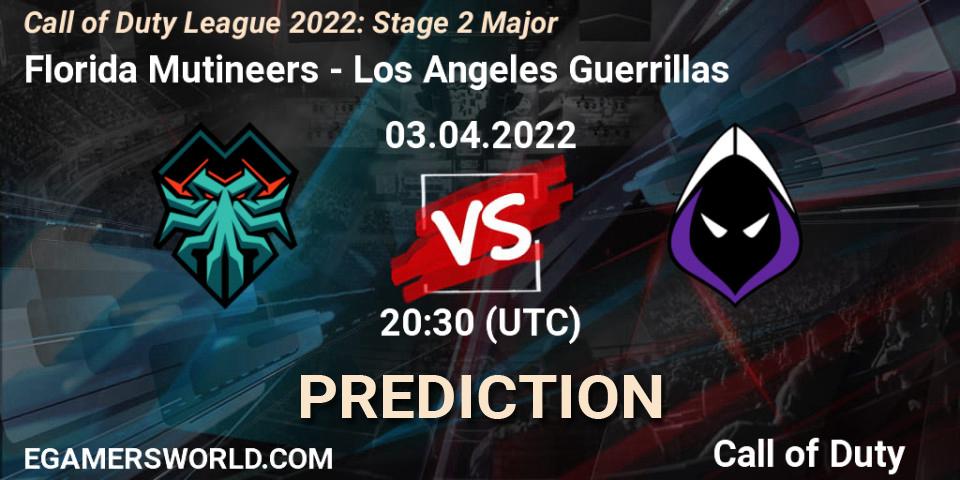 Pronóstico Florida Mutineers - Los Angeles Guerrillas. 03.04.22, Call of Duty, Call of Duty League 2022: Stage 2 Major