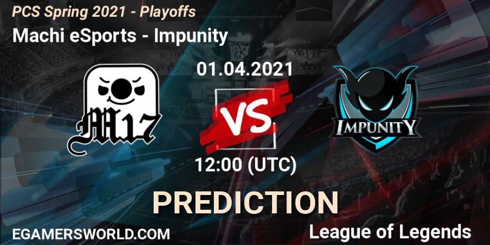 Pronóstico Machi eSports - Impunity. 01.04.2021 at 12:10, LoL, PCS Spring 2021 - Playoffs