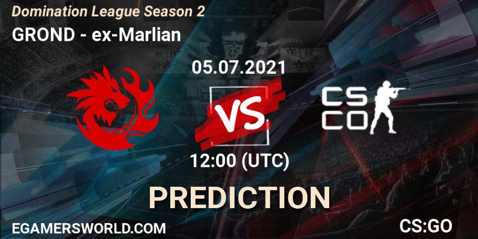 Pronóstico No Org - ex-Marlian. 05.07.2021 at 12:00, Counter-Strike (CS2), Domination League Season 2