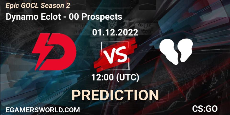 Pronóstico Dynamo Eclot - 00 Prospects. 01.12.22, CS2 (CS:GO), Epic GOCL Season 2