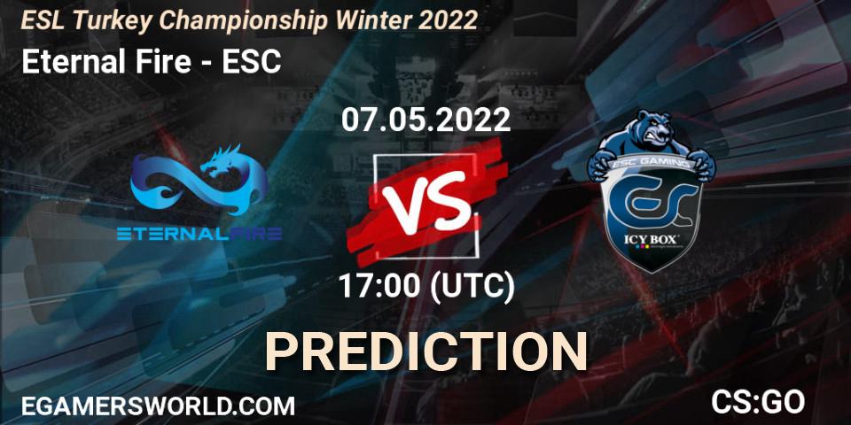 Pronóstico Eternal Fire - ESC. 07.05.2022 at 17:00, Counter-Strike (CS2), ESL Türkiye Şampiyonası: Winter 2022
