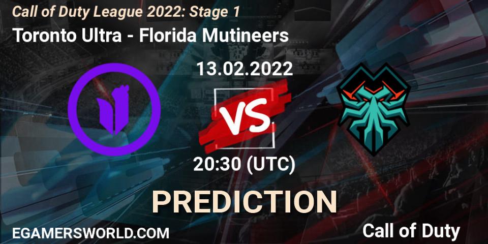 Pronóstico Toronto Ultra - Florida Mutineers. 13.02.22, Call of Duty, Call of Duty League 2022: Stage 1