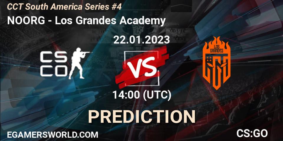 Pronóstico NOORG - Los Grandes Academy. 22.01.23, CS2 (CS:GO), CCT South America Series #4