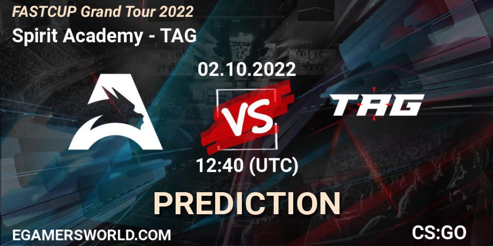 Pronóstico Spirit Academy - TAG. 02.10.2022 at 12:50, Counter-Strike (CS2), FASTCUP Grand Tour 2022
