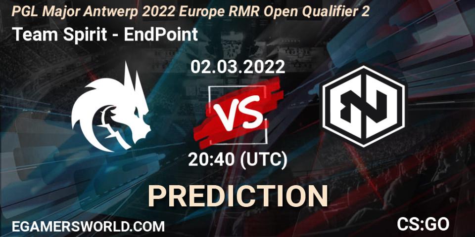 Pronóstico Team Spirit - EndPoint. 02.03.22, CS2 (CS:GO), PGL Major Antwerp 2022 Europe RMR Open Qualifier 2