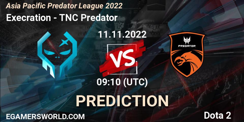 Pronóstico Execration - TNC Predator. 11.11.22, Dota 2, Asia Pacific Predator League 2022