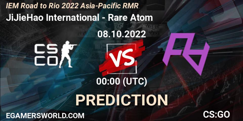 Pronóstico JiJieHao International - Rare Atom. 08.10.2022 at 00:00, Counter-Strike (CS2), IEM Road to Rio 2022 Asia-Pacific RMR