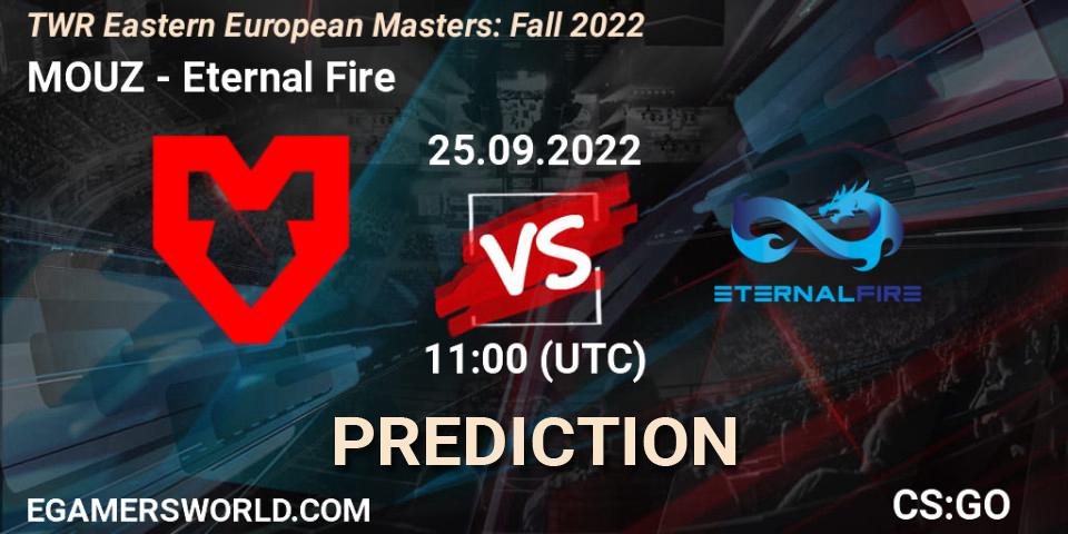 Pronóstico MOUZ - Eternal Fire. 25.09.2022 at 11:30, Counter-Strike (CS2), TWR Eastern European Masters: Fall 2022