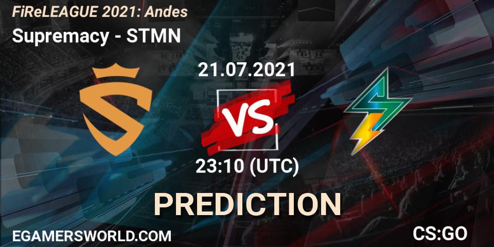 Pronóstico Supremacy - STMN. 21.07.2021 at 23:10, Counter-Strike (CS2), FiReLEAGUE 2021: Andes