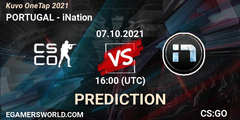 Pronóstico PORTUGAL - iNation. 07.10.2021 at 16:00, Counter-Strike (CS2), Kuvo OneTap 2021