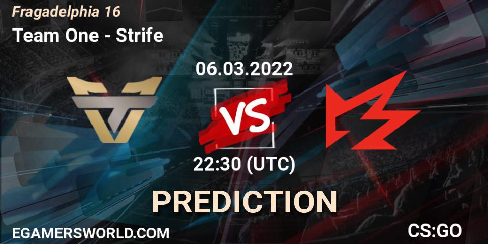 Pronóstico Team One - Strife. 06.03.2022 at 23:40, Counter-Strike (CS2), Fragadelphia 16