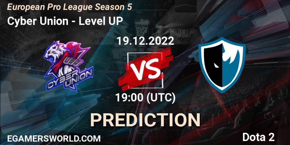 Pronóstico Cyber Union - Level UP. 21.12.22, Dota 2, European Pro League Season 5