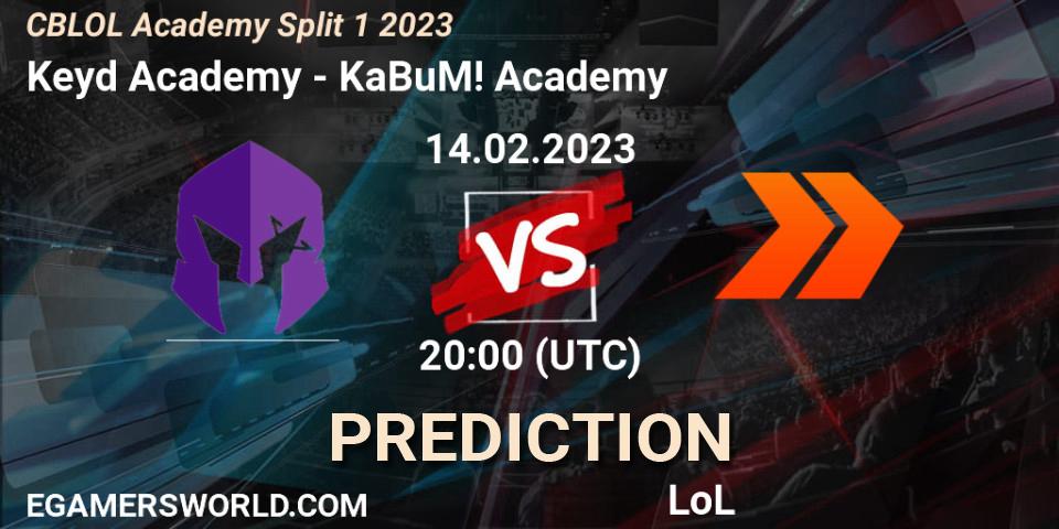 Pronóstico Keyd Academy - KaBuM! Academy. 14.02.2023 at 20:00, LoL, CBLOL Academy Split 1 2023