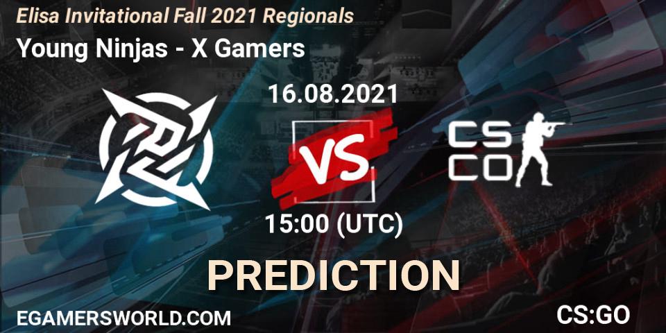 Pronóstico Young Ninjas - X Gamers. 16.08.2021 at 15:00, Counter-Strike (CS2), Elisa Invitational Fall 2021 Regionals
