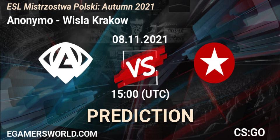 Pronóstico Anonymo - Wisla Krakow. 08.11.2021 at 15:00, Counter-Strike (CS2), ESL Mistrzostwa Polski: Autumn 2021