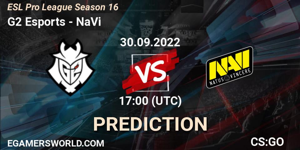 Pronóstico G2 Esports - NaVi. 30.09.2022 at 17:15, Counter-Strike (CS2), ESL Pro League Season 16