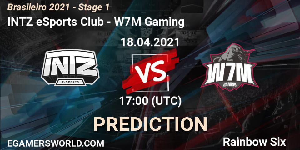 Pronóstico INTZ eSports Club - W7M Gaming. 18.04.2021 at 17:00, Rainbow Six, Brasileirão 2021 - Stage 1