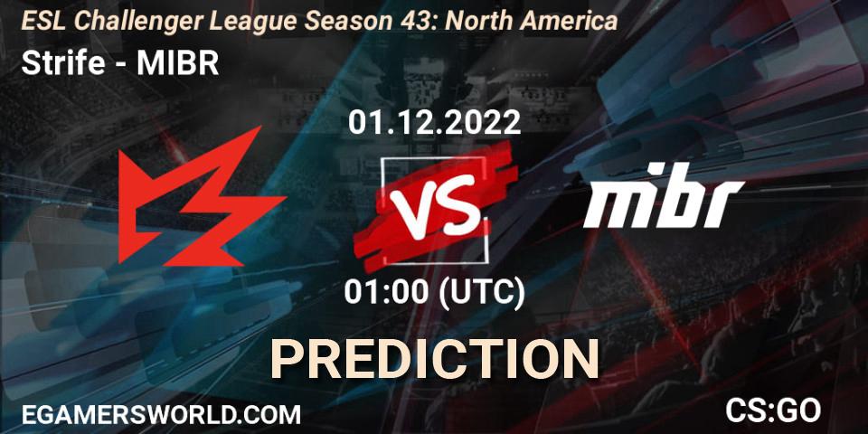 Pronóstico Strife - MIBR. 01.12.22, CS2 (CS:GO), ESL Challenger League Season 43: North America