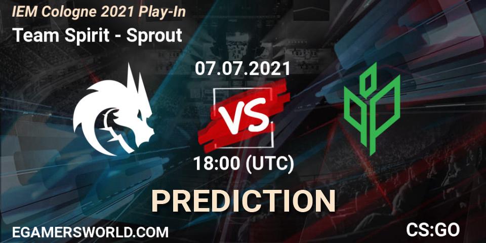 Pronóstico Team Spirit - Sprout. 07.07.2021 at 18:00, Counter-Strike (CS2), IEM Cologne 2021 Play-In
